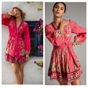 Anthropologie Raquel embroidered mini dress